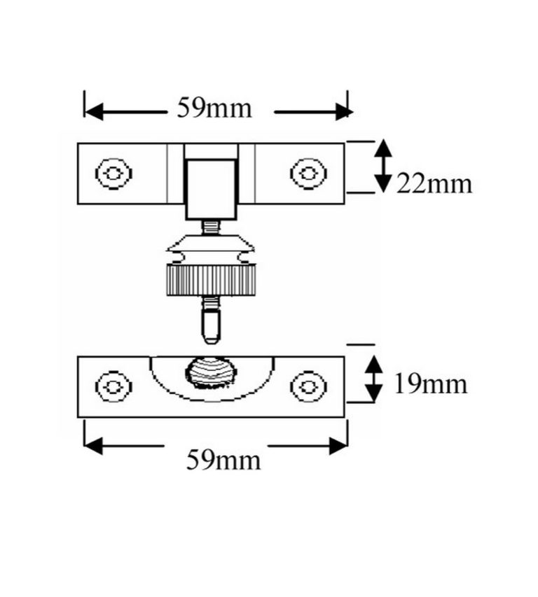 161L Brighton Fastener Locking Polished Brass - Sealco Scotland