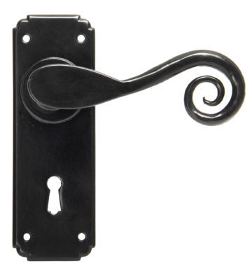 From The Anvil Black Sprung Monkeytail Lever Lock Handle Set