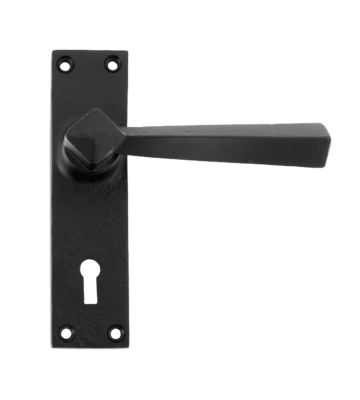 From The Anvil Black Straight Lever Lock Set
