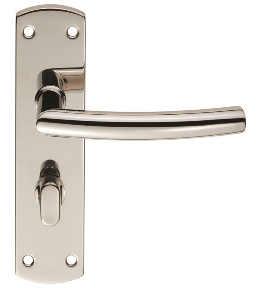 CARLISLE BRASS CSLP1167T/BSS STEELWORX ARCHED CSL LEVER ON BACKPLATE - BATHROOM 57MM C/C (172 X 44MM) - POLISHED - SET