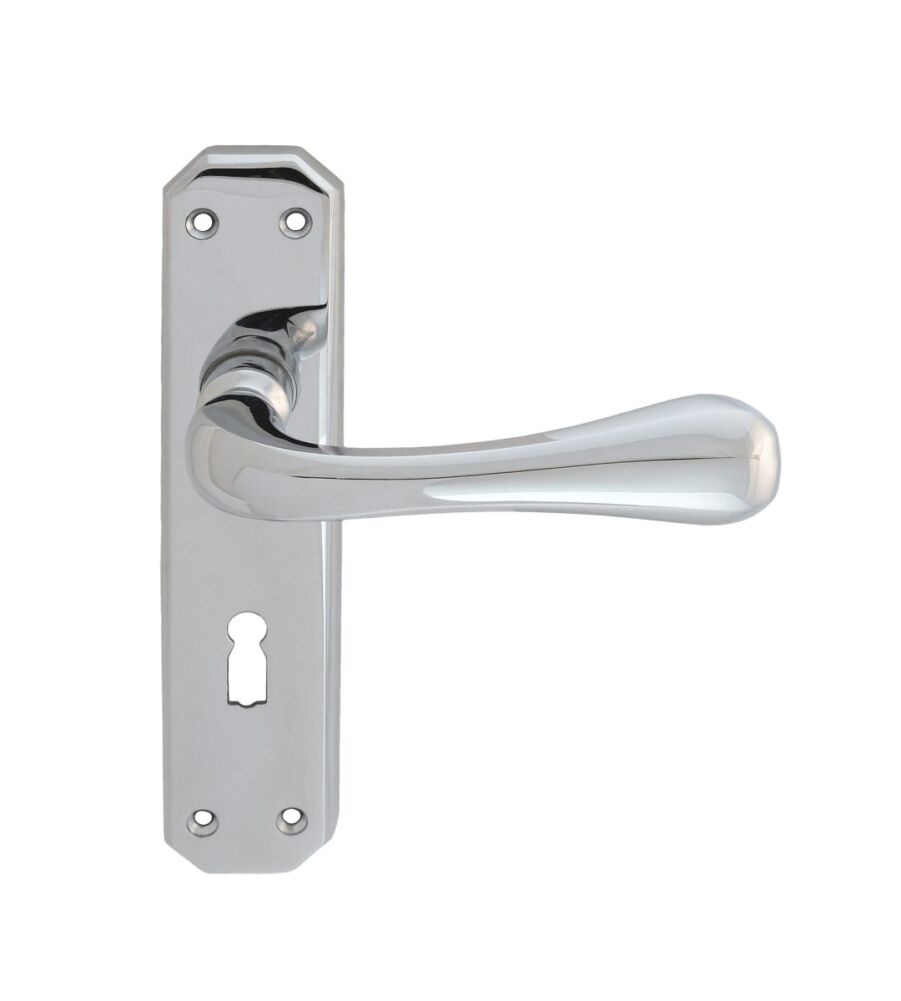 CARLISLE BRASS DL410CP EDEN LEVER ON BACKPLATE - LOCK 57MM C/C 180MM X 40MM - PAIR