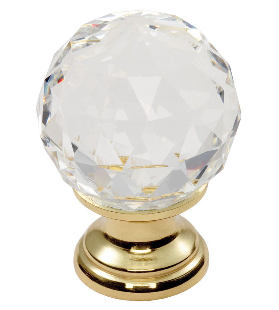 CARLISLE BRASS FTD670ACTB FTD CRYSTAL FACETED KNOB WITH FINISHED BASE 25MM 18 ( 25 )