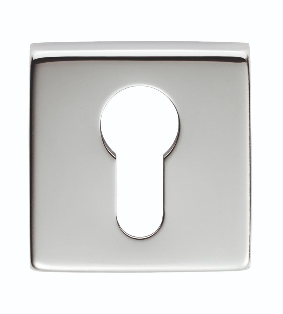 CARLISLE BRASS QE001CP ESCUTCHEON - EURO PROFILE ON CONCEALED FIX SQUARE ROSE ARTQE CRO (POLISHED CHROME)