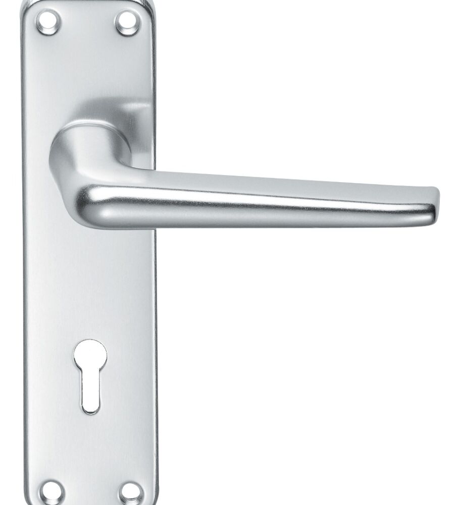 CARLISLE BRASS SAA21 ALUMINIUM LEVER ON BACKPLATE - LOCK 57MM C/C 152MM X 41MM - PAIR