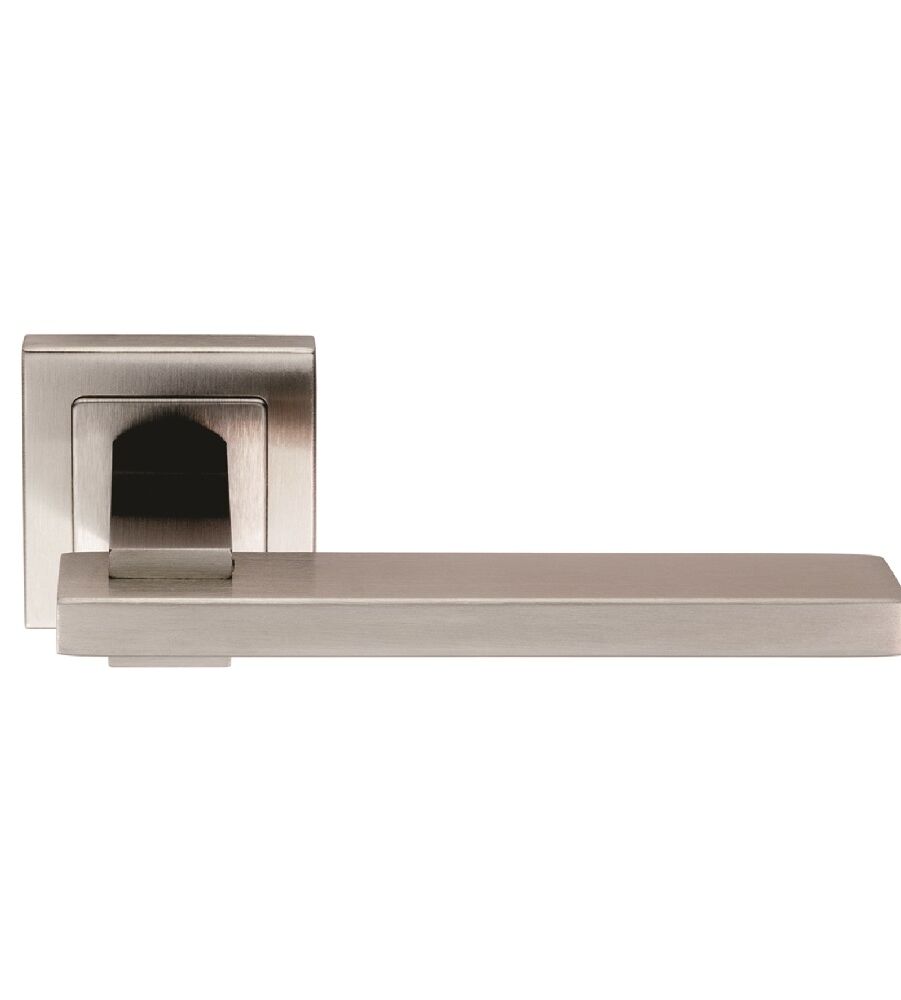 CARLISLE BRASS SSL1402SSS TANGE DESIGNER LEVER ON SQUARE SPRUNG ROSE - HESO SPINDLE G304 - PAIR