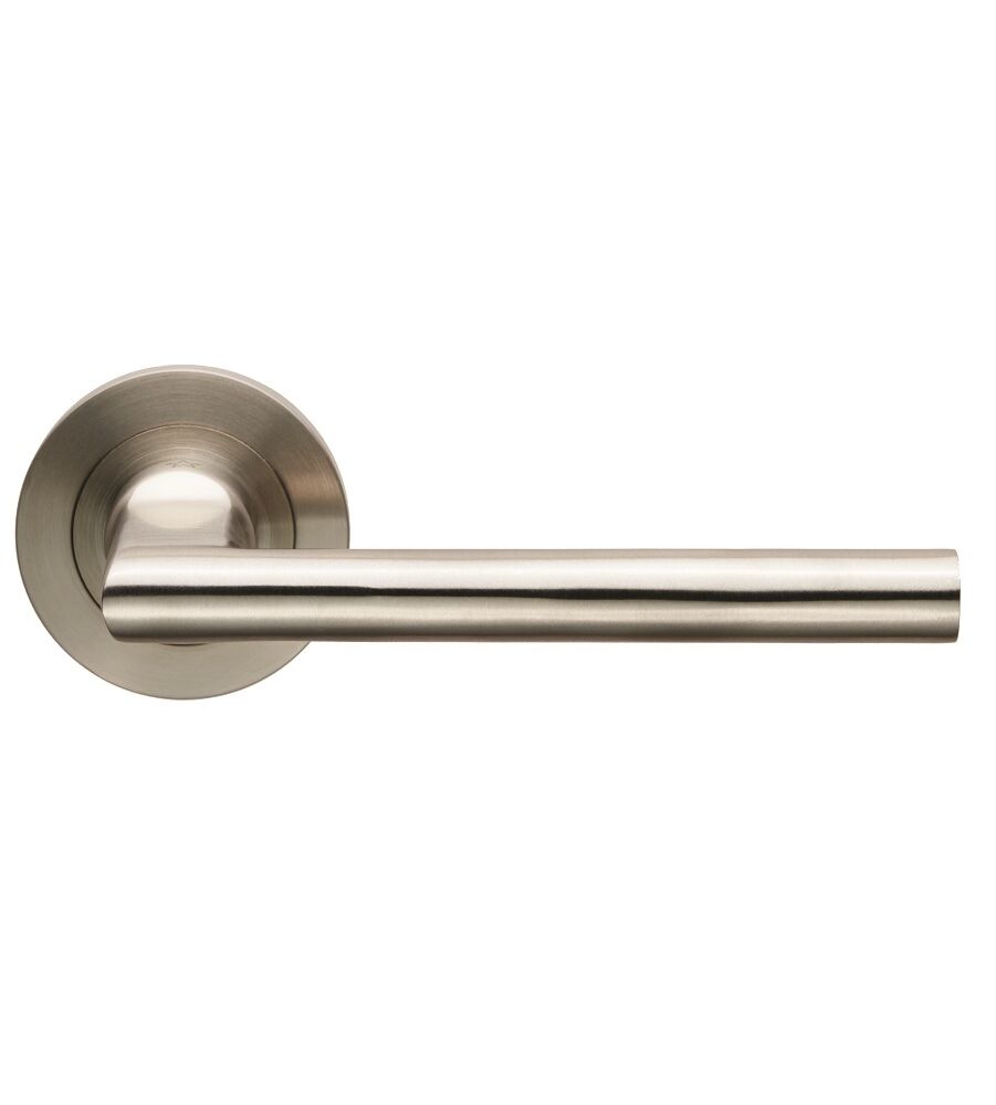 CARLISLE BRASS SWL1120SSS STEELWORX SOHO LEVER ON CONCEALED FIX ROUND ROSE - PAIR