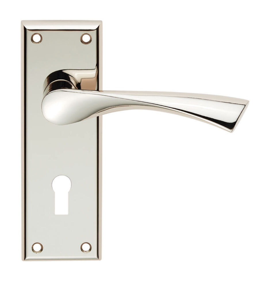 CARLISLE BRASS SZR021PN SEROZZETTA VENTI LEVER ON BACKPLATE - LOCK 57MM - PAIR