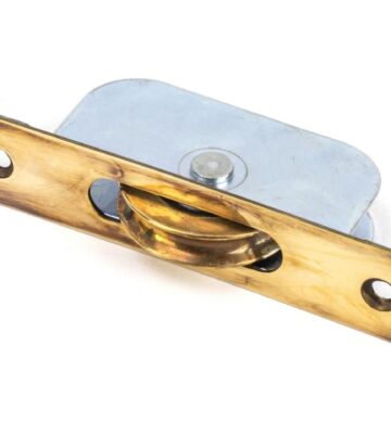 From The Anvil Aged Brass Square Ended Sash Pulley 75kg