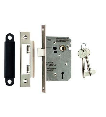 EASI-T RESIDENTIAL 3 LEVER SASHLOCK SATIN NICKEL 64MM SQUARE