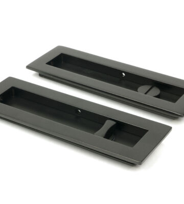 From The Anvil Aged Bronze 175mm Plain Rectangular Pull – Privacy Set