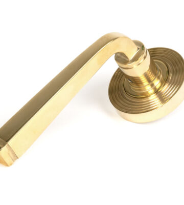From The Anvil Polished Brass Avon Round Lever On Rose Set (Beehive) – Unsprung