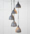From The Anvil Hammered Brass Brindley Cluster Pendant in Bluff