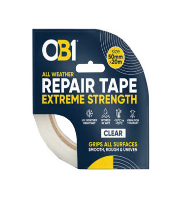 OB1 Extreme Strength Repair Tape – CLEAR 50mm X 20mtr