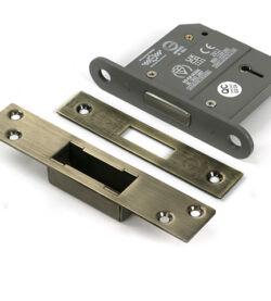 From The Anvil Aged Brass 3" 5 Lever BS Dead Lock