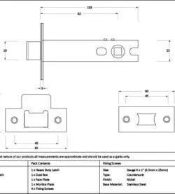 From The Anvil Polished Nickel 4" Heavy Duty Latch - Image 2